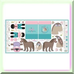 Horse-themed Fabric Sewing Kit with 8 Patterns