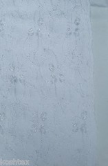 White Nylon Spandex French Lace Fabric by the Yard Scalloped Edge