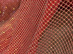 Neon Pink Crystal rhinestone 4way stretch mesh fabric 48” width sold by the yard