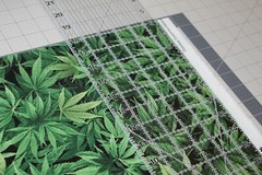 Cannabis Hemp Fabric Fat Quarter FQ {100% COTTON} Marijuana Pot Weed 420 Grass