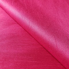 FUSCHIA ROSE PINK FAUX SILK POLY DUPIONI FABRIC 58″ BUBBLEGUM 90s PINK