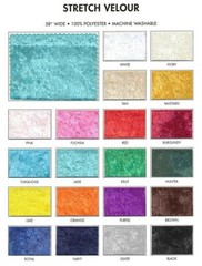 58″ Stretch Velvet Fabric By The Yard 100% Polyester – Machine Washable
