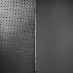 LEDER-KLAUS PU Leather Nappa Black Smooth & Perforated MK1 300 x 140 cm