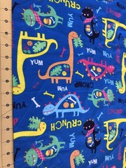 Dinosaurs Eating Flannel fabric sold by the yard #2457