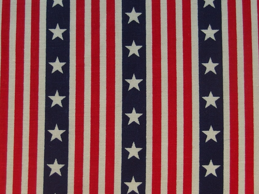 Fabric Stars and Stripes lame Fabric Traditions 1998s 44″ x 36″ BTY no:788