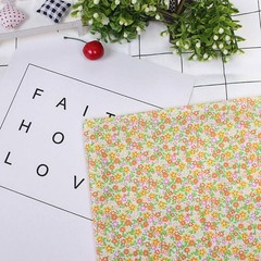 7 PCS Orange Cotton Fabric Bundles Soft Quilting Squares Patchwork Craft DIY