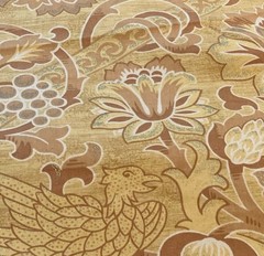 Brunschwig Fils Fabric 10 Yds Jacobean Ornate Baroque Floral Gold Accents 1996