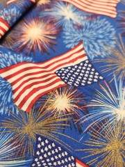 1 Yard America Flag Independence Day 100% Cotton 2011 Cranston Vintage memorial
