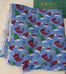 Christmas Quilt Fabric Lot 4 Pounds Birdhouses Penguins Plaid Santa Gingerbread