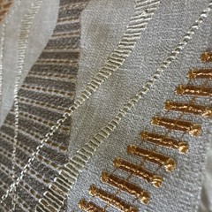 Pindler Fabric Samples ( 3)) GILDED 26 x 26 Embroidered Geometric Designs