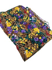 Rare Vintage 1981 Dessins Novelli Floral Safari Lion Fabric 38″ x 59″ Stretchy
