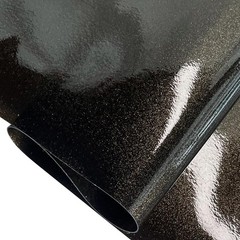 ONEART | Gray Transparent Glitter Vinyl Roll, 0.7 mm Solid Clear PVC Jelly Vi…