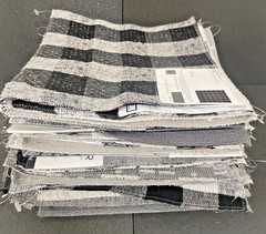 Fabric Samples Square Piece Pindler Lot of 70 PC Gray Black and White