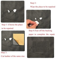 Update Self Adhesive Faux Leather Sheet Vinyl Upholstery Leather Fabric Mater…