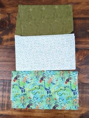 Lot of Fabric, reptiles, abstract, shades of green and blue, 6.7oz