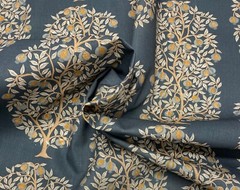 LACEFIED DESIGNS SANDRO EVENING BLUE FRUIT TREE MULTIUSE FABRIC BY THE YARD 54″W