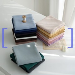 Korean Linen-Like Wrinkle-Free Fabric 18 Colors Polyester 140cm Wide Sewing