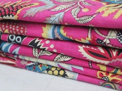 NO TARRIF CHARGES 100%✅ZK_327 Multi Hand Printed 100%Cotton 1 Yard Fabric