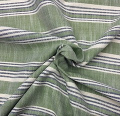 BALLARD DESIGNS SLATON GREEN STRIPE InsideOut® PERFORMANCE FABRIC BY YARD 56″W