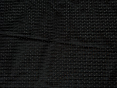 BLACK SOLID STRIPES POLYESTER OPEN MESH FABRIC NO STRETCH 27X56 INCHES
