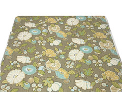 P KAUFMANN HIP DOVE BEIGE LARGE FLORAL BASKETWEAVE COTTON FABRIC BY YARD 54″W