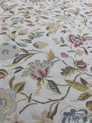 3 Yards Rosa Bernal Collection Hand Printed Fabric Linen Floral 🌸RB132 $600/yrd