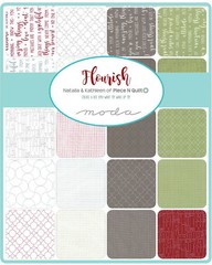 Flourish Moda Charm Pack 42 100% Cotton 5″ Precut Fabric Quilt Squares