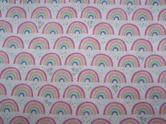 Rainbows Cotton Fabric 9″x21″ Cotton Fabric, Cotton Fabric scrap