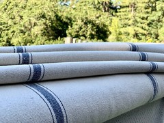 Grain Sack Fabric by the Yard, Ticking Fabric, French Country, Cottage Farmhouse