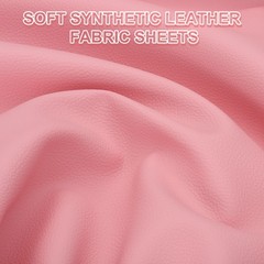 63×39.4in Faux Leather Sheets, Car Replacement Upholstery Soft PU Fabric, Pink