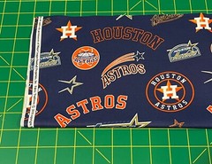 Houston Astros Team Names Baseball Cotton Fabric Precut Fat Quarter