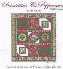 Christmas Poinsettias & Peppermints Wall Quilt Kit by Studio E Fabrics REDUCED