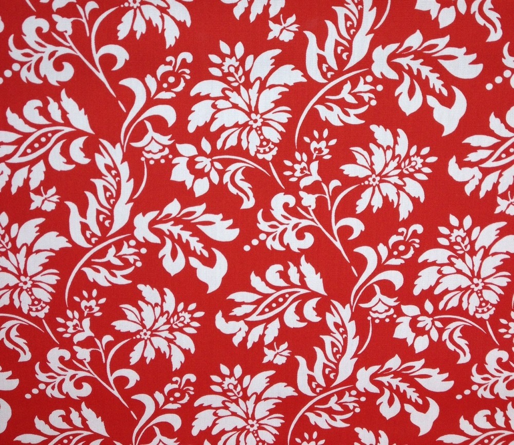 MILL CREEK WEXFORD BERRY RED FLORAL OUTDOOR FURNITURE FABRIC BY THE YARD 54″W