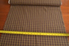 By 1/2 Yd, Gold & Brown Plaid Homespun Cotton, Andover/Morton/Simple Charm, B212