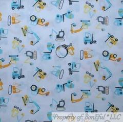 BonEFul Fabric FQ Cotton Quilt White Rainbow Scenic Woodland Animal Deer Fox Owl
