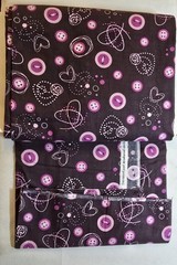 Jo-Ann Exclusive Purple Buttons & Hearts Cotton Fabric 2 Yds 34.5″ x 44″W