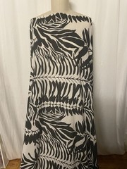100% Cotton Batiste Black White Palm Print Fabric By The Yard 58″ Wide