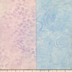 Lot 10 Fat Quarters Pink & Blue Light Batik Lunn Fabric FQ Pack Cotton Lavender