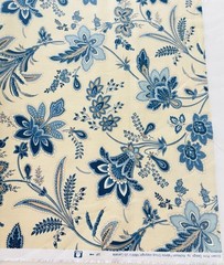 3.3 Yard Lot Baretta Seaside Cotton Canvas Plain Weave Floral Fabric JOANN Blue