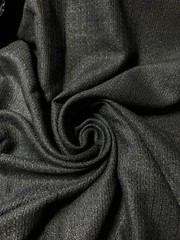 Metallic boucle suiting black fabric by the yard or roll