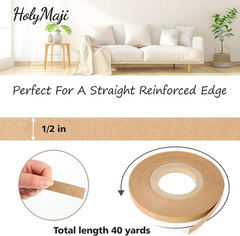 Upholstery Tack Strip 1/2 Inch Kraft Paper Roll for Furniture Edges Sofa Chair