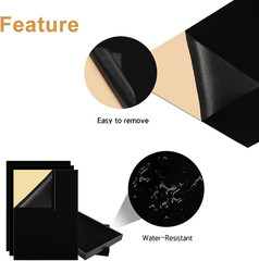 3 Pack Self Adhesive Felt Sheets Peel Stick A4 Size 8.3 X 11.8 Black