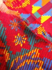 5.5 Yds×43″Vtg.Retro Bold Colors Cotton/Synthetic Blend Lightweight Fabric (#41)