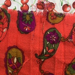 Vintage 70s Paisley Speciality Fabric Piece 114×28”
