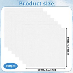 300 Pcs 4 X 4 Inches Cotton Fabric Squares White Solid Colors Quilting Fabric