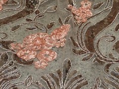 Peach Embroidery Sequins Lace Fabric 50” Width Sold By The Yard
