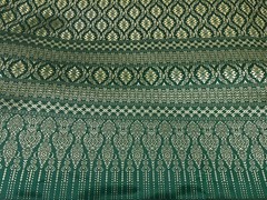 Green &Gold Thai Silk Traditional Fabric Wedding Dress Damask Pattern 40″ Drape