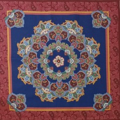 Springs Ind~Warm Colors~”Round Layers Quilt Pattern”~Cotton Fabric~ 15.75″x16″