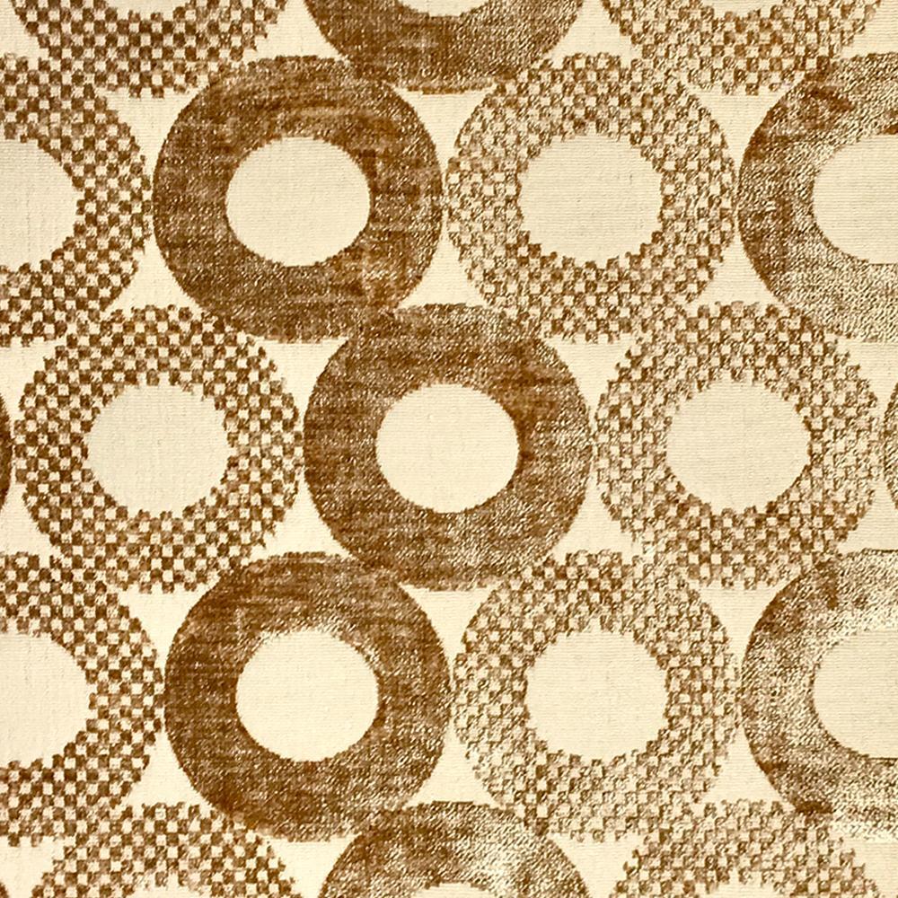 6 COLORS / Velvet Circle Geometric Tone on Tone Fabric