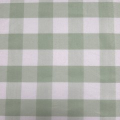 Sage Green Large Gingham Check Fabric 58″ By The Yard Country Picnic Plaid